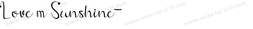 Love m Sunshine字体转换